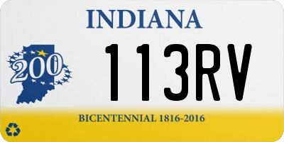 IN license plate 113RV