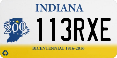 IN license plate 113RXE