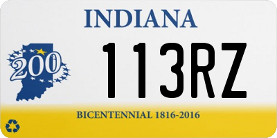 IN license plate 113RZ