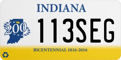 IN license plate 113SEG