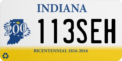 IN license plate 113SEH
