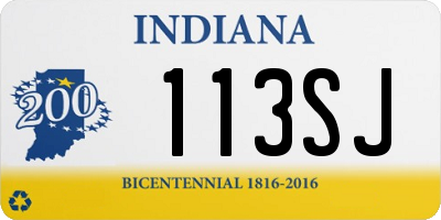 IN license plate 113SJ