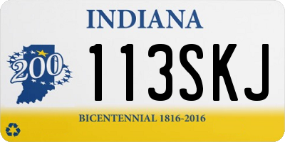IN license plate 113SKJ