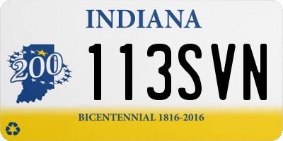 IN license plate 113SVN