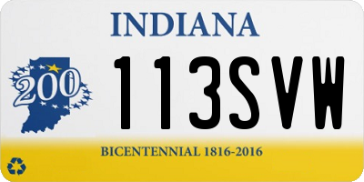 IN license plate 113SVW