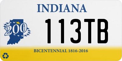 IN license plate 113TB