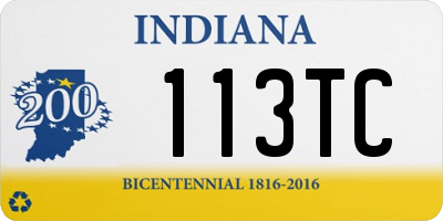 IN license plate 113TC