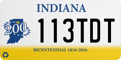 IN license plate 113TDT