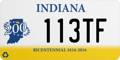 IN license plate 113TF