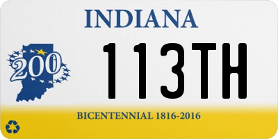 IN license plate 113TH