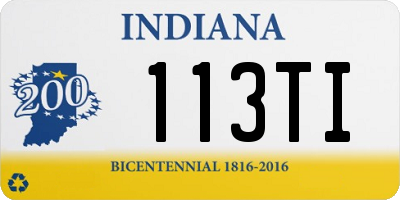 IN license plate 113TI