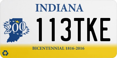 IN license plate 113TKE