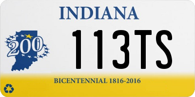 IN license plate 113TS