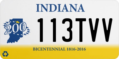 IN license plate 113TVV