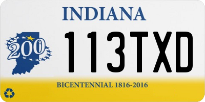 IN license plate 113TXD