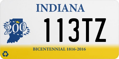 IN license plate 113TZ