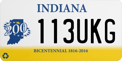 IN license plate 113UKG
