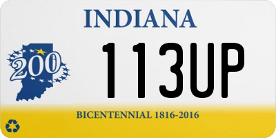 IN license plate 113UP