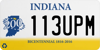 IN license plate 113UPM