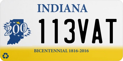 IN license plate 113VAT