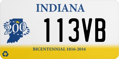 IN license plate 113VB