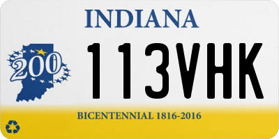 IN license plate 113VHK