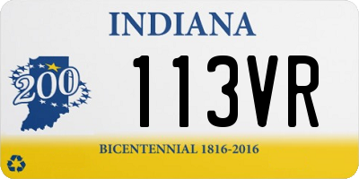 IN license plate 113VR