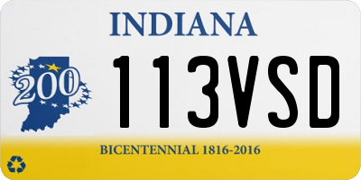 IN license plate 113VSD