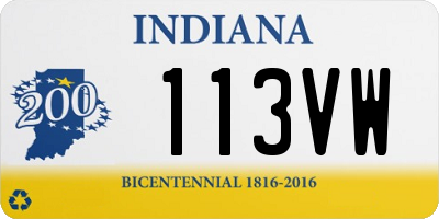 IN license plate 113VW