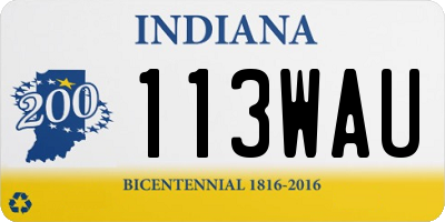 IN license plate 113WAU