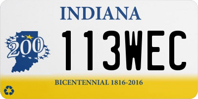 IN license plate 113WEC