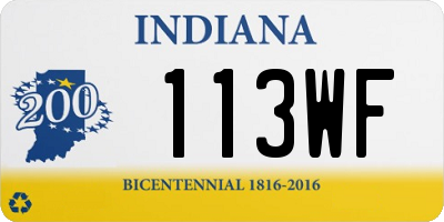 IN license plate 113WF