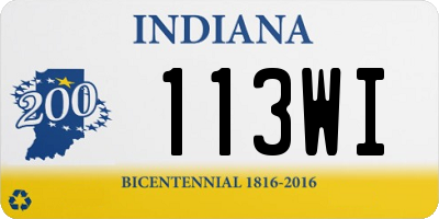 IN license plate 113WI