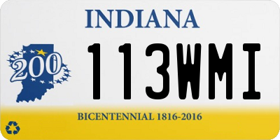 IN license plate 113WMI