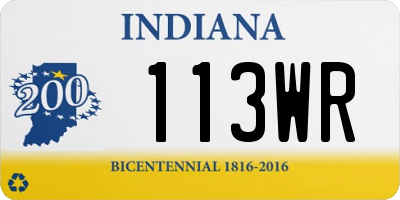 IN license plate 113WR