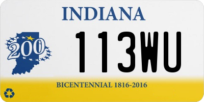 IN license plate 113WU