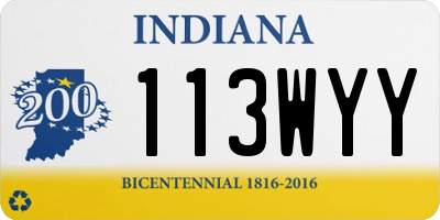 IN license plate 113WYY