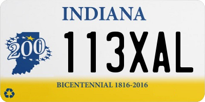 IN license plate 113XAL