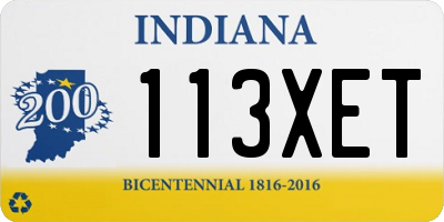IN license plate 113XET