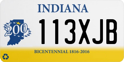 IN license plate 113XJB