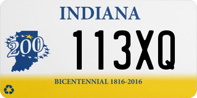 IN license plate 113XQ