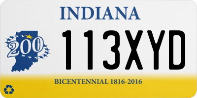IN license plate 113XYD