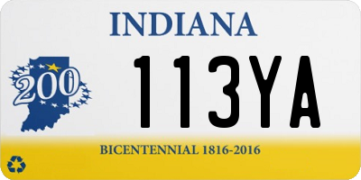 IN license plate 113YA