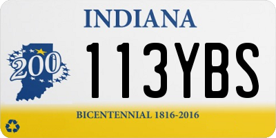 IN license plate 113YBS