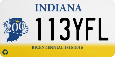 IN license plate 113YFL