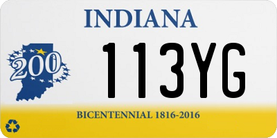 IN license plate 113YG