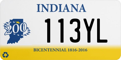 IN license plate 113YL