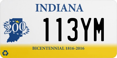 IN license plate 113YM
