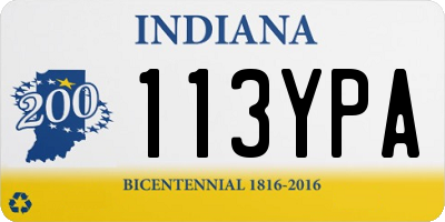 IN license plate 113YPA