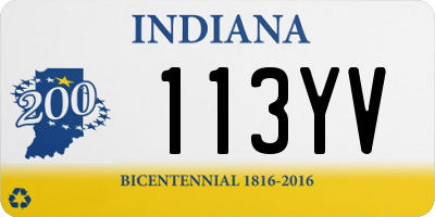 IN license plate 113YV